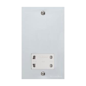 Bauhaus Range Polished Chrome Switches & Sockets, BH2 - Shaver Socket Output Voltage 110/240V by Heritage Brass By M-Marcus