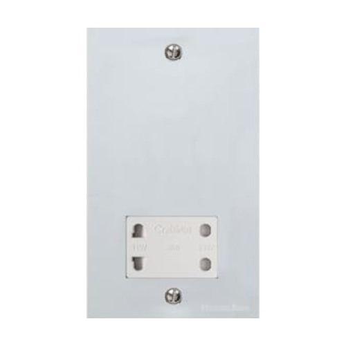 Bauhaus Range Polished Chrome Switches & Sockets, BH2 - Shaver Socket Output Voltage 110/240V by Heritage Brass By M-Marcus