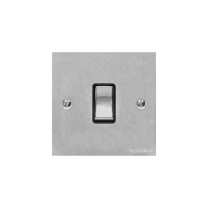 Bauhaus Range Satin Chrome Switches & Sockets, BH3 - 1 Gang Intermediate Rocker Switch by Heritage Brass By M-Marcus