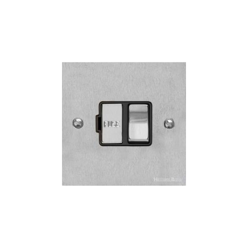 Bauhaus Range Satin Chrome Switches & Sockets, BH3 - Switched Spur (13 Amp) by Heritage Brass By M-Marcus