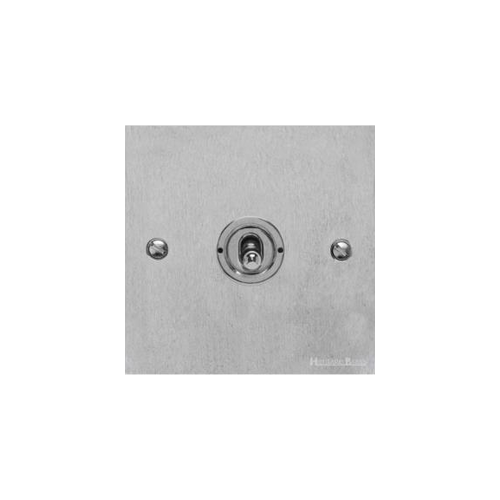 Bauhaus Range Satin Chrome Switches & Sockets, BH3 - 1 Gang Intermediate Toggle Switch by Heritage Brass By M-Marcus