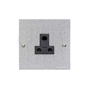 Bauhaus Range Satin Chrome Switches & Sockets, BH3 - 5 Amp 3 Round Pin Socket by Heritage Brass By M-Marcus