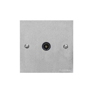 Bauhaus Range Satin Chrome Switches & Sockets, BH3 - 1 Gang Isolated TV Coaxial Socket by Heritage Brass By M-Marcus