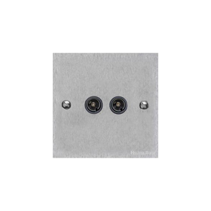 Bauhaus Range Satin Chrome Switches & Sockets, BH3 - TV/FM Diplexed Socket by Heritage Brass By M-Marcus