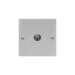 Bauhaus Range Satin Chrome Switches & Sockets, BH3 - 1 Gang Satellite Socket by Heritage Brass By M-Marcus