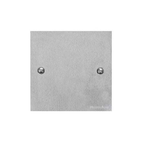 Bauhaus Range Satin Chrome Switches & Sockets, BH3 - Single Blank Plate by Heritage Brass By M-Marcus