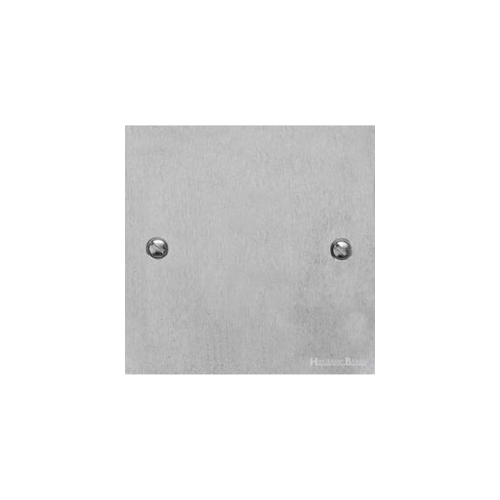 Bauhaus Range Satin Chrome Switches & Sockets, BH3 - Single Blank Plate by Heritage Brass By M-Marcus