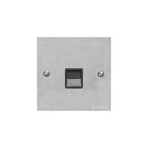 Bauhaus Range Satin Chrome Switches & Sockets, BH3 - 1 Gang Secondary Line Socket by Heritage Brass By M-Marcus