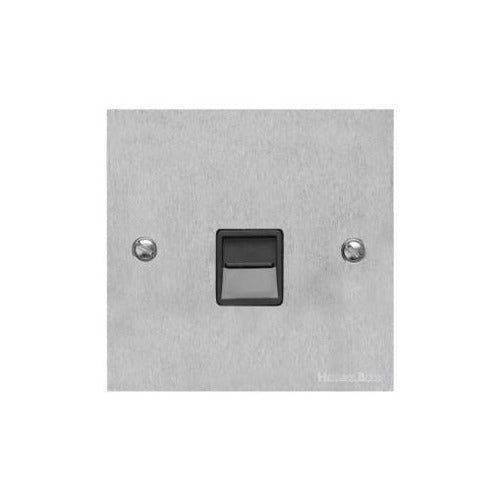 Bauhaus Range Satin Chrome Switches & Sockets, BH3 - 1 Gang Master Line Socket by Heritage Brass By M-Marcus