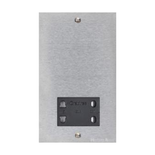 Bauhaus Range Satin Chrome Switches & Sockets, BH3 - Shaver Socket Output Voltage 110/240V by Heritage Brass By M-Marcus