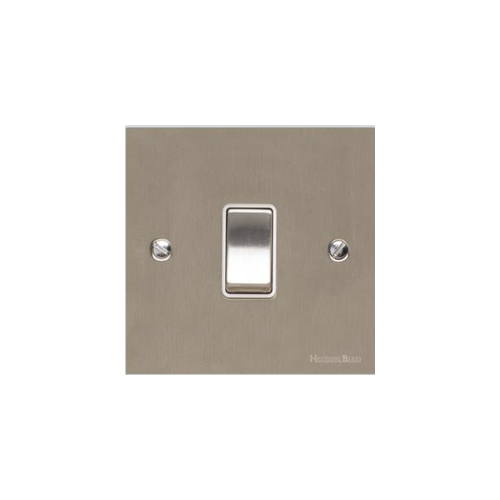 Bauhaus Range Satin Nickel Switches & Sockets, BH5 - 1 Gang Rocker Switch by Heritage Brass By M-Marcus