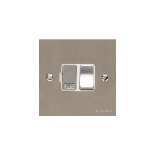 Bauhaus Range Satin Nickel Switches & Sockets, BH5 - Switched Spur (13 Amp) by Heritage Brass By M-Marcus