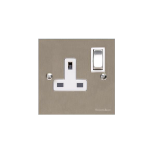 Bauhaus Range Satin Nickel Switches & Sockets, BH5 - Single Socket (13 Amp) by Heritage Brass By M-Marcus