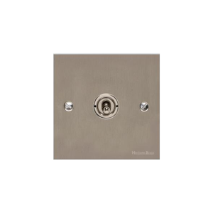 Bauhaus Range Satin Nickel Switches & Sockets, BH5 - 1 Gang Toggle Switch by Heritage Brass By M-Marcus