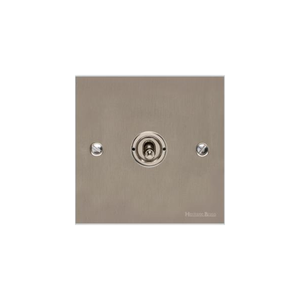 Bauhaus Range Satin Nickel Switches & Sockets, BH5 - 1 Gang Intermediate Toggle Switch by Heritage Brass By M-Marcus