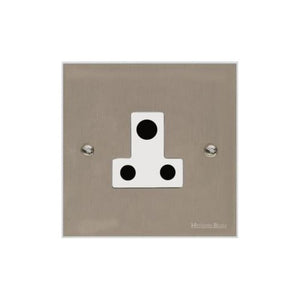 Bauhaus Range Satin Nickel Switches & Sockets, BH5 - 5 Amp 3 Round Pin Socket by Heritage Brass By M-Marcus