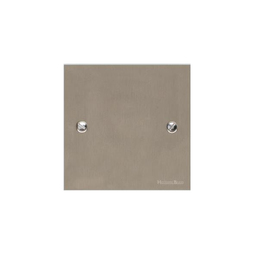 Bauhaus Range Satin Nickel Switches & Sockets, BH5 - Single Blank Plate by Heritage Brass By M-Marcus