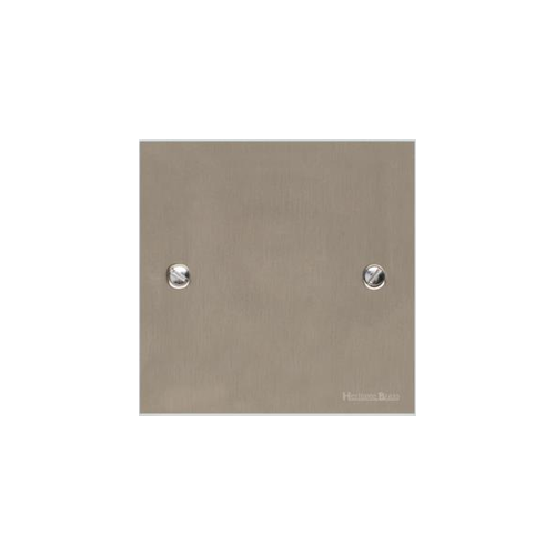 Bauhaus Range Satin Nickel Switches & Sockets, BH5 - Single Blank Plate by Heritage Brass By M-Marcus