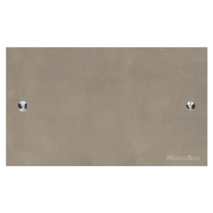 Bauhaus Range Satin Nickel Switches & Sockets, BH5 - Double Blank Plate by Heritage Brass By M-Marcus