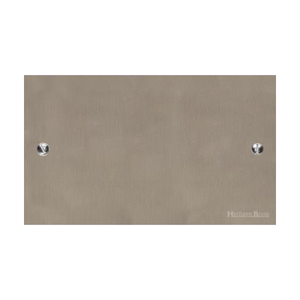 Bauhaus Range Satin Nickel Switches & Sockets, BH5 - Double Blank Plate by Heritage Brass By M-Marcus