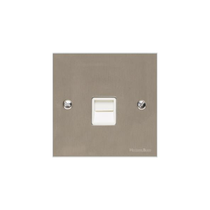 Bauhaus Range Satin Nickel Switches & Sockets, BH5 - 1 Gang Secondary Line Socket by Heritage Brass By M-Marcus