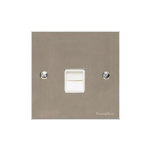Bauhaus Range Satin Nickel Switches & Sockets, BH5 - 1 Gang Master Line Socket by Heritage Brass By M-Marcus