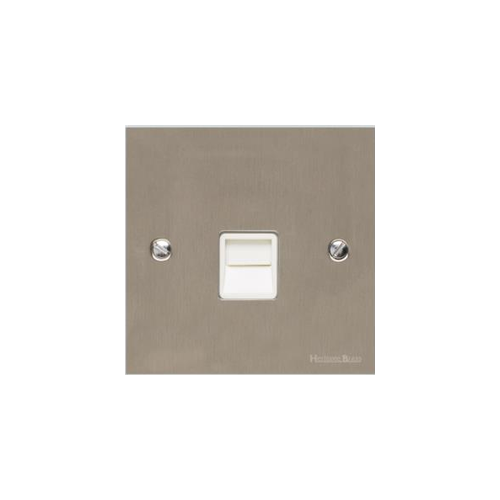 Bauhaus Range Satin Nickel Switches & Sockets, BH5 - 1 Gang Master Line Socket by Heritage Brass By M-Marcus