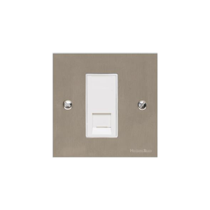Bauhaus Range Satin Nickel Switches & Sockets, BH5 - 1 Gang CAT6 by Heritage Brass By M-Marcus