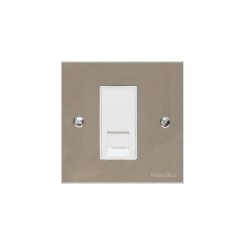 Bauhaus Range Satin Nickel Switches & Sockets, BH5 - 1 Gang RJ45 by Heritage Brass By M-Marcus