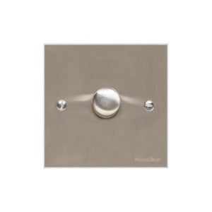 Bauhaus Range Satin Nickel Switches & Sockets, BH5 - 1 Gang Dimmer 400 watts (Compatible with halogen/ incandescent bulbs) by Heritage Brass By M-Marcus