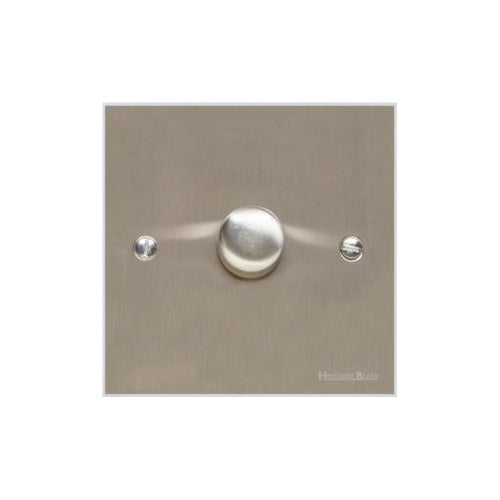 Bauhaus Range Satin Nickel Switches & Sockets, BH5 - 1 Gang Dimmer 400 watts (Compatible with halogen/ incandescent bulbs) by Heritage Brass By M-Marcus