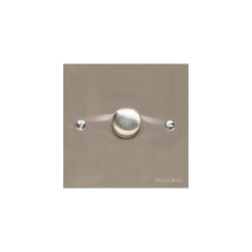 Bauhaus Range Satin Nickel Switches & Sockets, BH5 - 1 Gang Dimmer 400 watts (Compatible with halogen/ incandescent bulbs) by Heritage Brass By M-Marcus