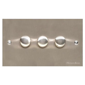Bauhaus Range Satin Nickel Switches & Sockets, BH5 - 3G Multi Location Secondary Dimmer by Heritage Brass By M-Marcus