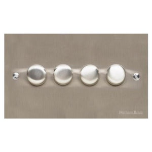 Bauhaus Range Satin Nickel Switches & Sockets, BH5 - 4G Multi Location Primary Dimmer by Heritage Brass By M-Marcus