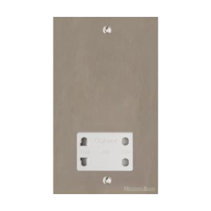 Bauhaus Range Satin Nickel Switches & Sockets, BH5 - Shaver Socket Output Voltage 110/240V by Heritage Brass By M-Marcus