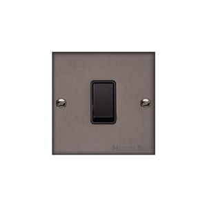 Bauhaus Range Matt Bronze Switches & Sockets, BH9 - 1 Gang Intermediate Rocker Switch by Heritage Brass By M-Marcus