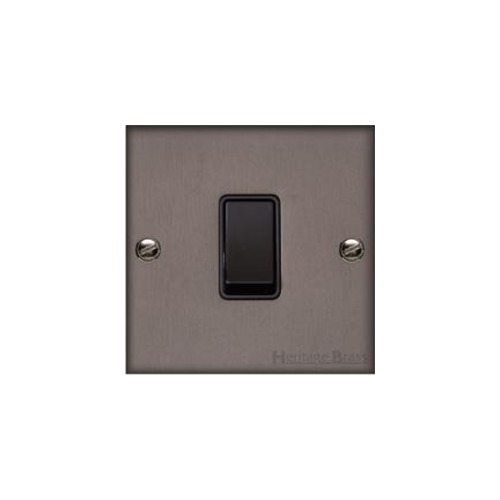 Bauhaus Range Matt Bronze Switches & Sockets, BH9 - 1 Gang Intermediate Rocker Switch by Heritage Brass By M-Marcus