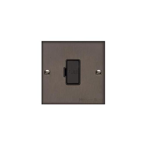 Bauhaus Range Matt Bronze Switches & Sockets, BH9 - Unswitched Spur (13 Amp) by Heritage Brass By M-Marcus