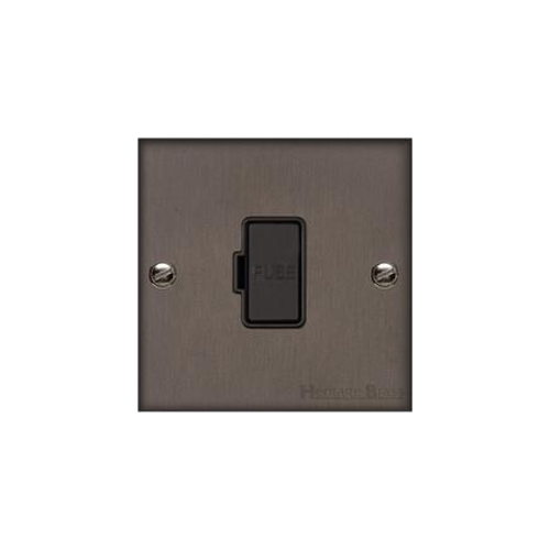 Bauhaus Range Matt Bronze Switches & Sockets, BH9 - Unswitched Spur (13 Amp) by Heritage Brass By M-Marcus