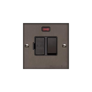 Bauhaus Range Matt Bronze Switches & Sockets, BH9 - Switched Spur with Neon (13 Amp) by Heritage Brass By M-Marcus