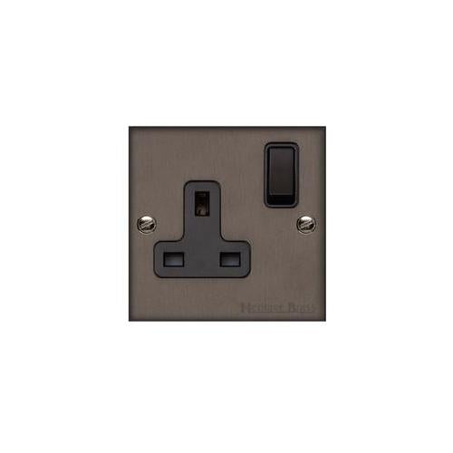 Bauhaus Range Matt Bronze Switches & Sockets, BH9 - Single Socket (13 Amp) by Heritage Brass By M-Marcus