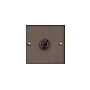 Bauhaus Range Matt Bronze Switches & Sockets, BH9 - 1 Gang Toggle Switch by Heritage Brass By M-Marcus