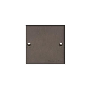 Bauhaus Range Matt Bronze Switches & Sockets, BH9 - Single Blank Plate by Heritage Brass By M-Marcus