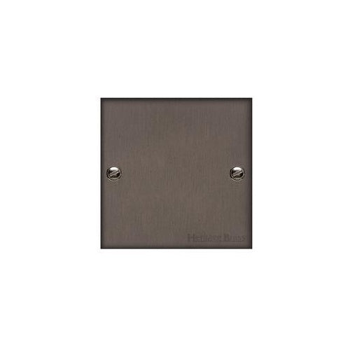 Bauhaus Range Matt Bronze Switches & Sockets, BH9 - Single Blank Plate by Heritage Brass By M-Marcus