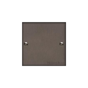 Bauhaus Range Matt Bronze Switches & Sockets, BH9 - Single Blank Plate by Heritage Brass By M-Marcus