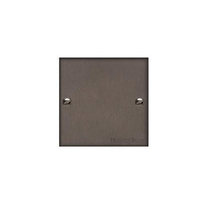 Bauhaus Range Matt Bronze Switches & Sockets, BH9 - Single Blank Plate by Heritage Brass By M-Marcus