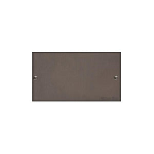 Bauhaus Range Matt Bronze Switches & Sockets, BH9 - Double Blank Plate by Heritage Brass By M-Marcus