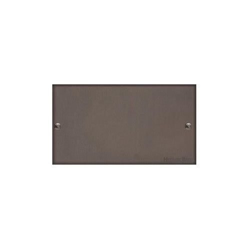 Bauhaus Range Matt Bronze Switches & Sockets, BH9 - Double Blank Plate by Heritage Brass By M-Marcus