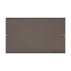 Bauhaus Range Matt Bronze Switches & Sockets, BH9 - Double Blank Plate by Heritage Brass By M-Marcus