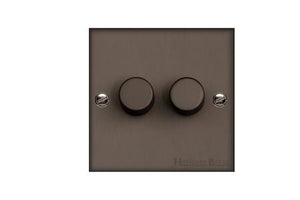 Bauhaus Range Matt Bronze Switches & Sockets, BH9 - 2G Multi Location Secondary Dimmer by Heritage Brass By M-Marcus